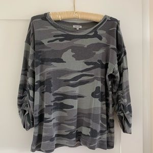 Splendid Long Sleeve Camo Top